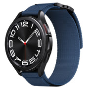 20mm Two Color Nylon Canvas Hook And Loop Fastener Watch Band(Blue+Red)