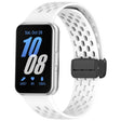 For Samsung Galaxy Fit 3 Hole Style Magnetic Folding Buckle Silicone Watch Band(White) - free shipping - PMC TechLife - Order now!