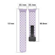 For Samsung Galaxy Fit 3 Hole Style Magnetic Folding Buckle Silicone Watch Band(Blue)
