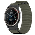For Garmin Quatix 7 Pro 22mm Nylon Hook And Loop Fastener Watch Band(Grey) - Watch Bands by PMC TechLife | Online Shopping South Africa | PMC TechLife