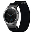 For Garmin Quatix 5 22mm Nylon Hook And Loop Fastener Watch Band(Black) - Watch Bands by PMC TechLife | Online Shopping South Africa | PMC TechLife