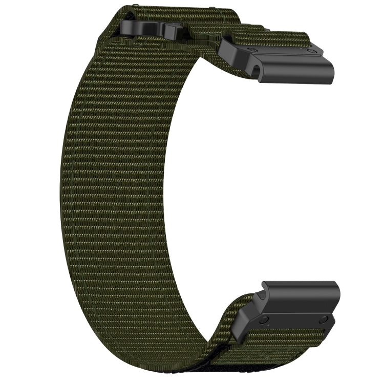 For Garmin Forerunner 945 22mm Nylon Hook And Loop Fastener Watch Band(Army Green)