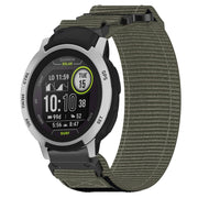 For Garmin Instinct 22mm Nylon Hook And Loop Fastener Watch Band(Grey)