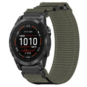 For Garmin Epix Pro 51mm 26mm Nylon Hook And Loop Fastener Watch Band(Grey)
