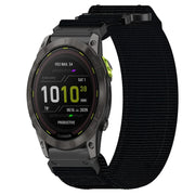 For Garmin Enduro 2 26mm Nylon Hook And Loop Fastener Watch Band(Black)