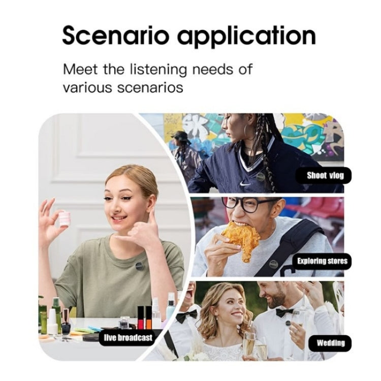 SX21 8 Pin Port 2.4G Smart Noise Reduction Lavalier Wireless Microphone
