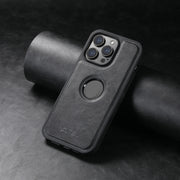 For iPhone 16 Pro Max Suteni G1 Magsafe Leather Back Phone Case(Black)