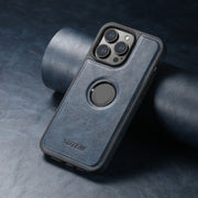 For iPhone 16 Pro Max Suteni G1 Magsafe Leather Back Phone Case(Blue)
