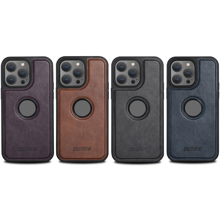 For iPhone 16 Plus Suteni G1 Magsafe Leather Back Phone Case(Brown)