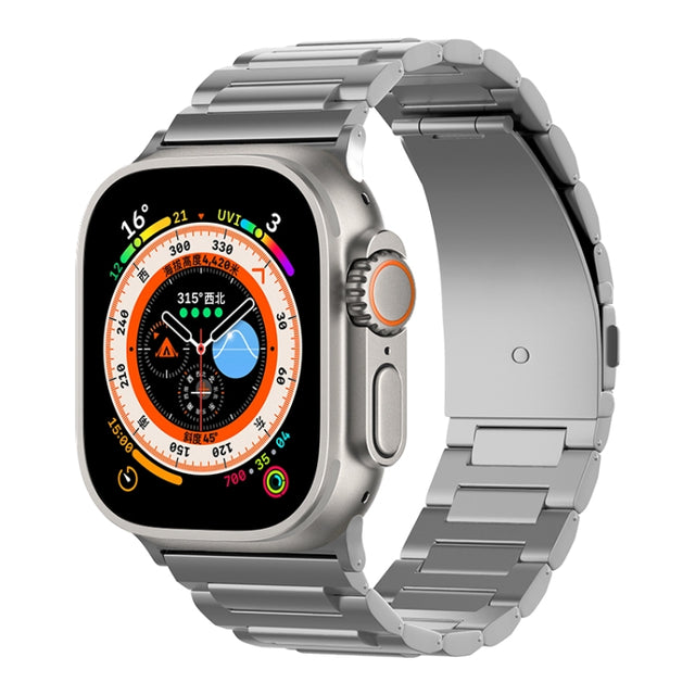 For Apple Watch Ultra 2 49mm I-Shaped Titanium Watch Band(Grey)
