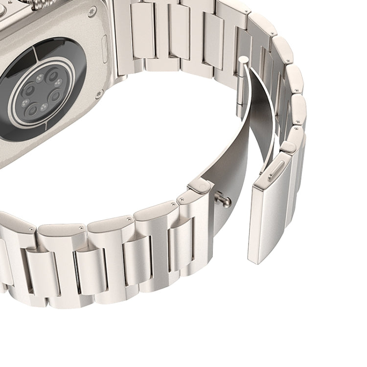 For Apple Watch SE 2023 44mm I-Shaped Titanium Watch Band(Sliver)