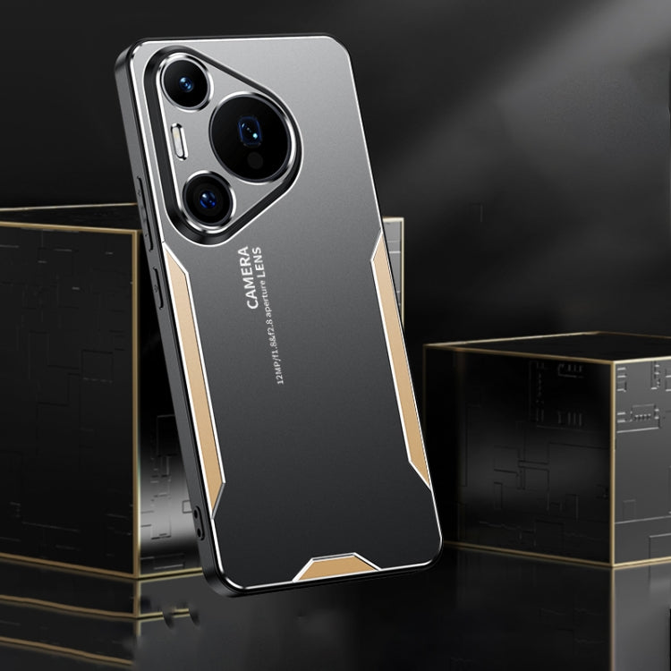 For Huawei Pura 70 Pro Blade Series TPU Hybrid Metal Phone Case(Blue)