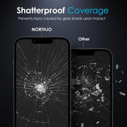 For iPhone 16e NORTHJO A++ 28 Degree Privacy Full Glue Silk Printing Tempered Glass Film