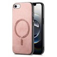 For iPhone 16e Solid Color Retro Magsafe PU Back Cover Phone Case(Pink) - iPhone 16e Cases by PMC TechLife | Online Shopping South Africa | PMC TechLife | Buy Now Pay Later Mobicred