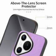 For Huawei Pura 70 Ultra Solid Color Retro Magsafe PU Back Cover Phone Case(Purple)