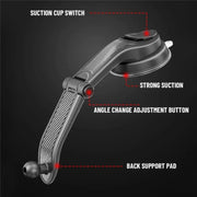 ES25 Nano Silicone Suction Cup Mount Car Dashboard / Windshield Phone Holder