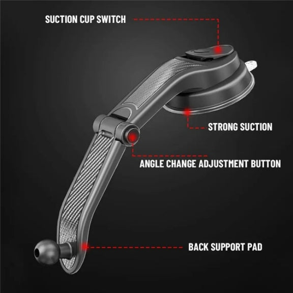 ES25 Nano Silicone Suction Cup Mount Car Dashboard / Windshield Phone Holder