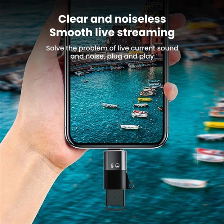 JS-09 Mini USB-C / Type-C to 8 Pin OTG Wireless Microphone Converter