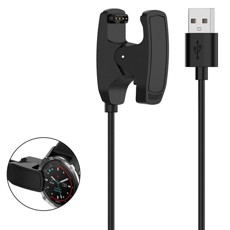 For Garmin Descent G2 / G1 Solar Smart Watch USB Charging Cable With Data Function(Black)
