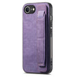 For iPhone 16e Retro Wristband Holder Leather Back Phone Case(Purple) - iPhone 16e Cases by PMC TechLife | Online Shopping South Africa | PMC TechLife | Buy Now Pay Later Mobicred