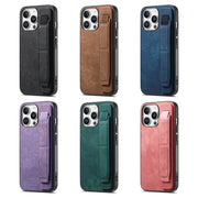 For iPhone 16e Retro Wristband Holder Leather Back Phone Case(Brown)