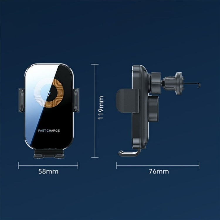 X12 Car Air Vent Touch Sensing Wireless Phone Charger Holder(Black)