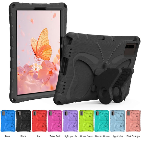 For Samsung Galaxy Tab S9 FE X510 Butterfly Bracket EVA Shockproof Tablet Case(Black)