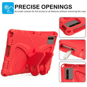 For Samsung Galaxy Tab S9 FE X510 Butterfly Bracket EVA Shockproof Tablet Case(Red)