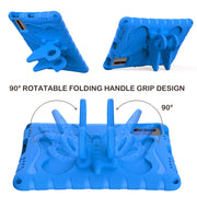 For Samsung Galaxy Tab S9 FE X510 Butterfly Bracket EVA Shockproof Tablet Case(Blue)