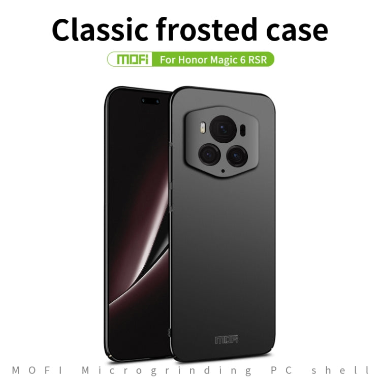 For Honor Magic6 RSR MOFI Frosted PC Ultra-thin Hard Phone Case(Black)