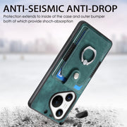 For Huawei Pura 70 Pro Retro Skin-feel Ring Card Wallet Phone Case(Green)
