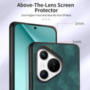For Huawei Pura 70 Pro Retro Skin-feel Ring Card Wallet Phone Case(Green)