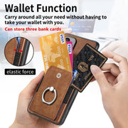 For Huawei Pura 70 Ultra Retro Skin-feel Ring Card Wallet Phone Case(Brown)