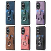 For Huawei Pura 70 Pro+ Retro Skin-feel Ring Card Wallet Phone Case(Black)