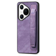 For Huawei Pura 70 Retro Wristband Holder Leather Back Phone Case(Purple) - free shipping - PMC Jewellery - Order now!