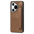 For Huawei Pura 70 Pro+ Retro Wristband Holder Leather Back Phone Case(Brown) - Huawei Cases by PMC Jewellery | Online Shopping South Africa | PMC Jewellery | Buy Now Pay Later Mobicred