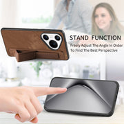 For Huawei Pura 70 Pro+ Retro Wristband Holder Leather Back Phone Case(Brown)