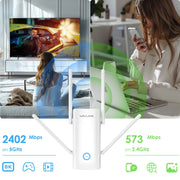 Wavlink WN583AX3 AX3000 Dual Band WiFi Repeater/AP/Router/Mesh Mode WiFi Extender, Plug:EU Plug