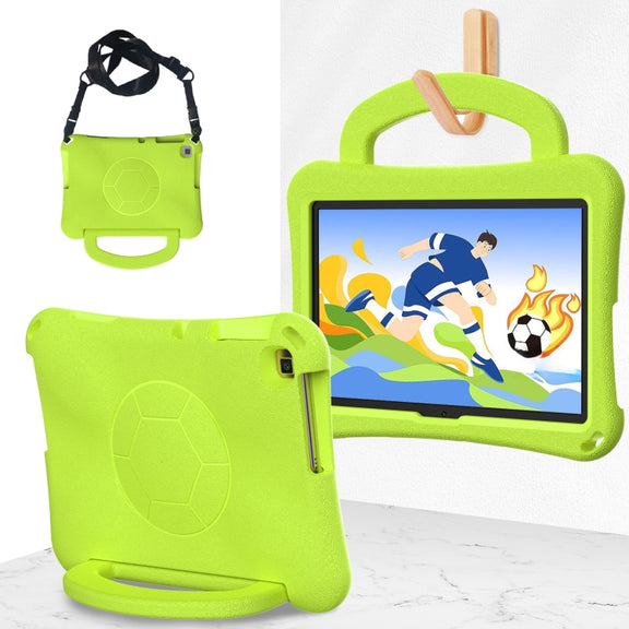 For Lenovo Tab M10 3rd Gen TB-328FU/XU  Handle Football Shaped EVA Shockproof Tablet Case(Grass Green)