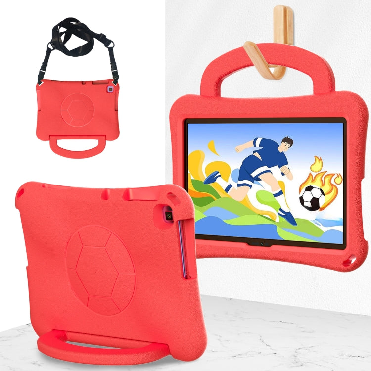 For Lenovo Tab M10 3rd Gen TB-328FU/XU  Handle Football Shaped EVA Shockproof Tablet Case(Red)