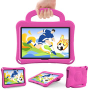 For Lenovo Tab M10 3rd Gen TB-328FU/XU  Handle Football Shaped EVA Shockproof Tablet Case(RoseRed)