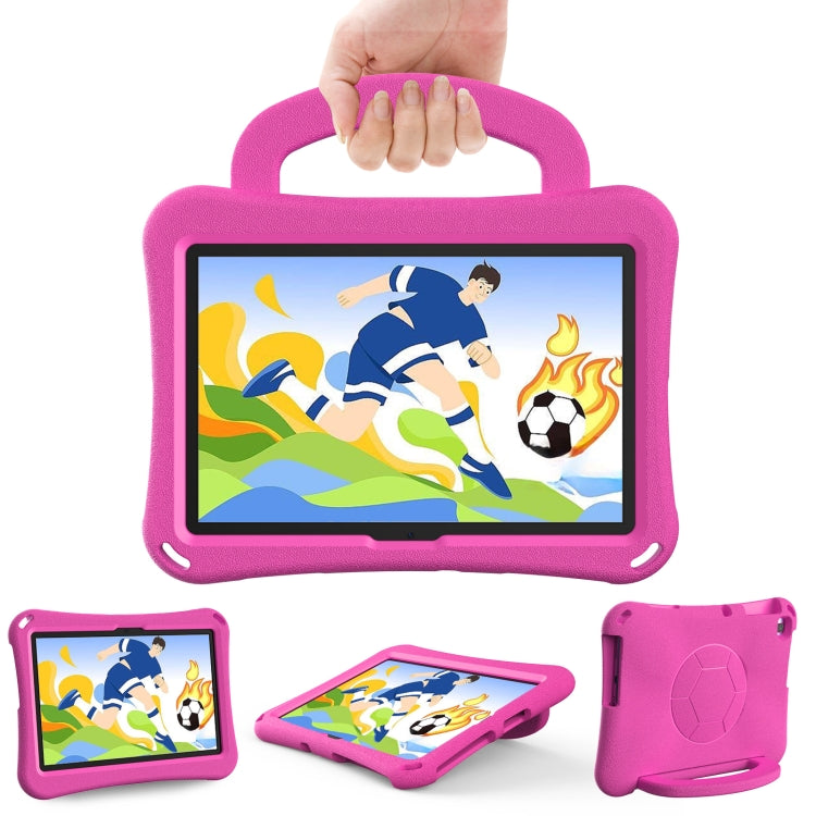 For Lenovo Tab M10 3rd Gen TB-328FU/XU  Handle Football Shaped EVA Shockproof Tablet Case(RoseRed)