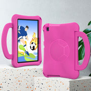 For Lenovo Tab M10 3rd Gen TB-328FU/XU  Handle Football Shaped EVA Shockproof Tablet Case(RoseRed)