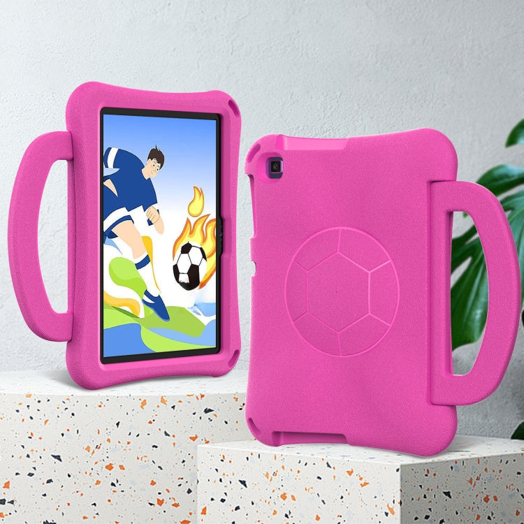 For Lenovo Tab M10 3rd Gen TB-328FU/XU  Handle Football Shaped EVA Shockproof Tablet Case(RoseRed)