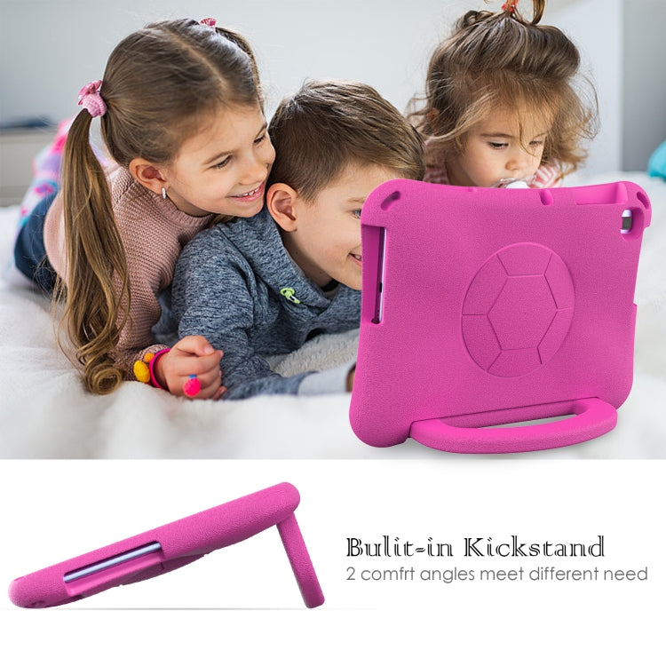 For Lenovo Tab M10 3rd Gen TB-328FU/XU  Handle Football Shaped EVA Shockproof Tablet Case(RoseRed)
