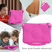 For Lenovo Tab M10 3rd Gen TB-328FU/XU  Handle Football Shaped EVA Shockproof Tablet Case(RoseRed)