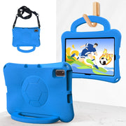 For Lenovo Tab K10 TB-X6C6F 10.3 Handle Football Shaped EVA Shockproof Tablet Case(Blue)
