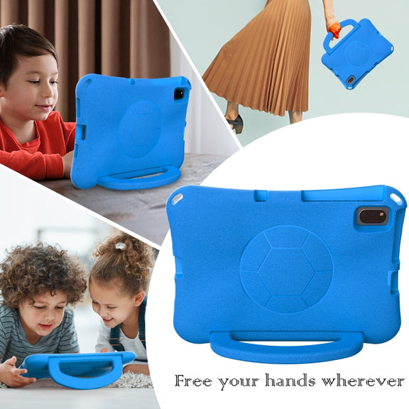 For Lenovo Tab K10 TB-X6C6F 10.3 Handle Football Shaped EVA Shockproof Tablet Case(Blue)