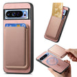 For Google Pixel 9 Pro Retro Magsafe Card Bag PU Back Cover Phone Case(Pink) - free shipping - PMC TechLife - Order now!