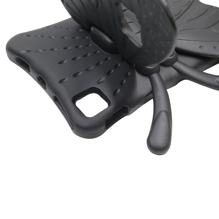 For iPad Air 11 2025 / 2024 Butterfly Bracket Kids EVA Shockproof Tablet Case(Black)
